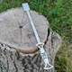 Кочерга из нержавейки 3 мм для сковороды и мангала с гравировкой.