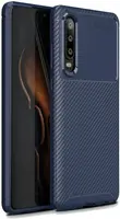 Чехол-накладка Ipaky Carbon Fiber Series/Soft TPU Case Huawei P30 Blue