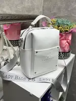 Біла - сумка-рюкзак - два окремих відділи - стильна та молодіжна модель Lady Bags з безліччю кишенями (0512)