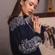 Вышиванка женская Moderika Древо Жизни синий лен XL