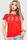 Футболка женская с принтом, цвет красный, 221R3002