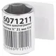 Насадка шестигранная короткая 1/2" 21мм CrV mid SIGMA (6071211)