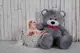 Большая мягкая игрушка мишка Yarokuz Билли 150 см Серый
