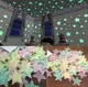 Набор светящихся наклеек Звезды зеленые 5337 100 шт