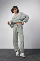 Спортивный костюм со свитшотом и джоггерами - хаки цвет, S