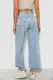 Джинсы женские однотонные Wide leg, цвет голубой, 244R1804S21