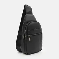 Чоловічий рюкзак через плече Borsa Leather K13295bl-black