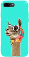 Чехол-накладка TOTO Pure TPU 2mm Print Case Apple iPhone 7 Plus/8 Plus #8 Lama Glasses Mint