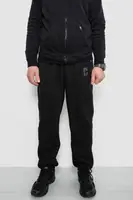 Спортивные штаны мужские на флисе, цвет черный, 129RA9995-1