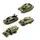 Набор военных машинок 1:64 3313-44 металл-пластик, 4 шт
