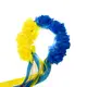 Украинский веночек с лентами на ободке Виктория 13447 (желтый с синим)