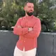 Рубашка мужская из муслина 32759 3XL коралловая