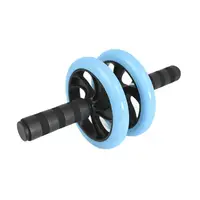 Колесо Dobetters DBT-JF-01 Blue для м'язів преса подвійне фітнес-колесо ролик 16.5 см