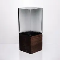 Ваза для цветов квадратная стеклянная 10×10×25 (см) декоративна ваза 1.5 (л) из толстого стекла HP-19-160-3