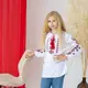 Вышиванка Moderika Яринка белая с красной вышивкой 152