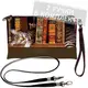 Клатч через плечо Кот в книгах 25x15 см (KL_GL_TBR010)