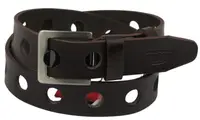 Мужской кожаный ремень под джинсы Skipper 1117-38 коричневый 3,8 см