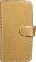 Чехол-книжка TOTO Book Carbon Fiber Universal Cover 5,5-5,7" Gold