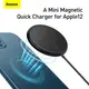 Зарядка Qi BASEUS Simple Mini Magnetic Wireless Charger (suit for Iphone 12 with Type-C cable 1.5m)