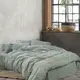 Постельное белье со льна Lotus Home - Karlin frosty green зеленый евро