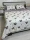 Постельное белье полуторное с летним одеялом из муслина Koloco Print 2 21353 150х200 см