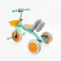 Детский велосипед 3-х колесный BS 151 BestTrike украинская озвучка музыкальная колонка. Mint green (168748)