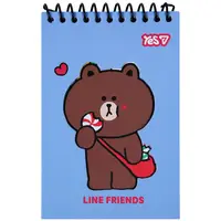 Блокнот с фигурной высечкой YES Line Friends Choco 152247 60 листов