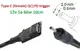 Переходник на 12v (max 5a, 60w) 2.0x0.6(1.0)mm 8-10cm з USB Type-C (Female) Quick Charge Power Delivery QC|PD тригер (A class) 1 день гар.