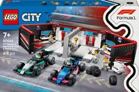 Конструктор LEGO City Гараж F1 и автомобили Mercedes-AMG и Alpine 678 деталей (60444)