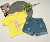 Костюм для девочки с джинсовыми шортами Зайка 10525, розмір 120