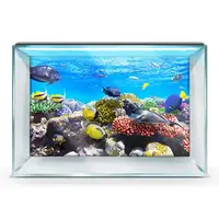 Наклейка с рыбами и морской флорой для аквариума 40х65 см. (650х400)