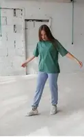 Футболка женская Vivioji Оверсайз Оливковый one size (12948)