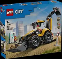 Конструктор LEGO® City Жёлтый экскаватор-погрузчик — строительная игрушка, 301 деталь (60480)