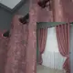 Комплект (2шт. 1,5х2,5м.) штор на люверсах, жаккард "Sultan YL". Цвет малиново-серый. Код 1209ш 37-0064