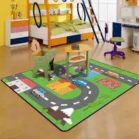 Коврик в детскую комнату безворсовый Homytex Cars