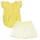 Боди с юбкой детский хлопковый для девочки GABBI BD-19-19-2 Ажурный Желтый на рост 62 (11549)