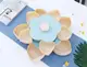 Вращающаяся сложная двухъярусная конфетница SUNROZ Flower Candy Box для конфет и фруктов Голубой 4324