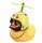 Автомобильная утка с шлемом и креплением Funny Ducks Yellow Pika 5184