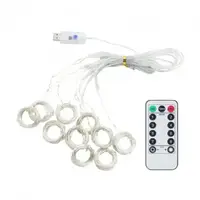 Світлодіодна Гірлянда-Завіса Штора 2*2 м 200 LED USB з Пультом для Прикрашання Окон Жовта