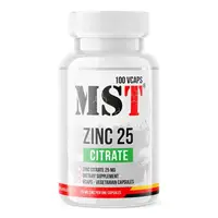 Витамины и минералы MST Zinc Citrate 25 mg, 100 вегакапсул