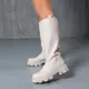 Сапоги женские Fashion Yentl 3872 39 размер 25 см Бежевый