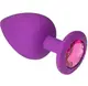 Анальная пробка, Purple Silicone Pink-Rhodolite, S