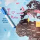 Скретч карта мира Travel Map Silver, английский