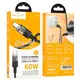 Кабель HOCO Spirit Type-C to Type-C transparent charging data cable U129 |60W/3A, 1.2M|
