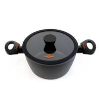 Каструля з кришкою VITRINOR CHEF COLLECTION 2112161 24 см 3.8 л чорна