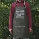 Фартук оливковый (рейнар) с вашим принтом - Шеф повар без мата.