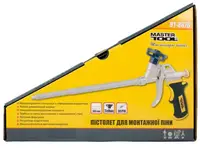 Пистолет для монтажной пены MASTERTOOL 180 мм, тефлоновое покрытие баллоноприемника и иглы (81-8676)