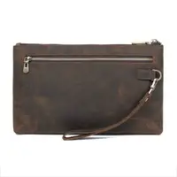 Красивая барсетка мужская в коже Crazy horse Vintage 14954 Коричневая