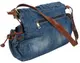 Женская джинсовая сумка на плечо Fashion jeans bag синяя