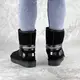 Женские замшевые угги Fashion Janov 1403 37 размер 23,5 см Черный